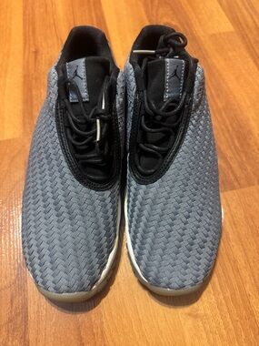 Jordan Men's Grey Woven Athletic Slip-On Sneakers